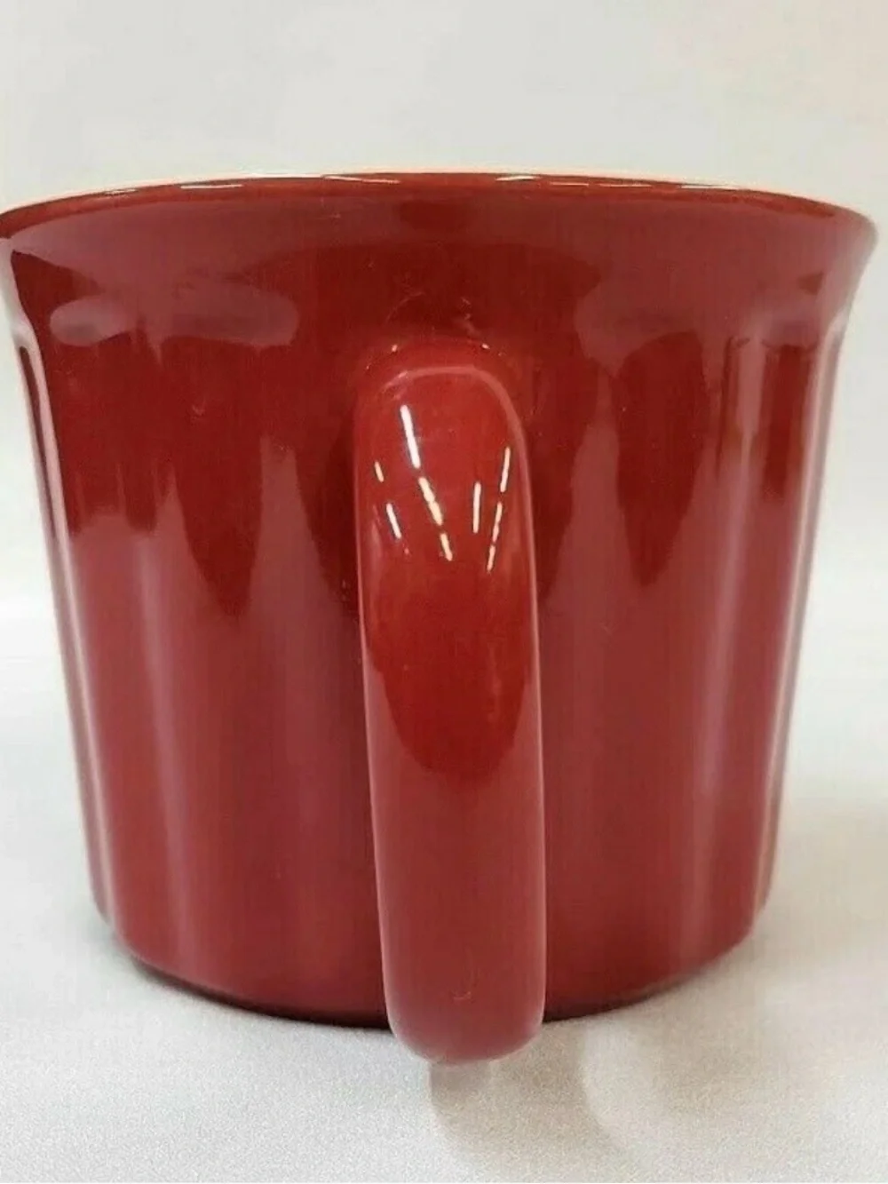 Rustic Red Stoneware Coffee Mug | Farmhouse Latte Cup | Cozy Mug | Vintage Style